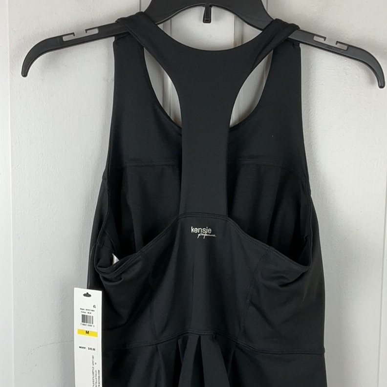 Kensie Women’s Black Workout Tank Top Racerback Shelf Bra Size M Nwt — image 4 of 7